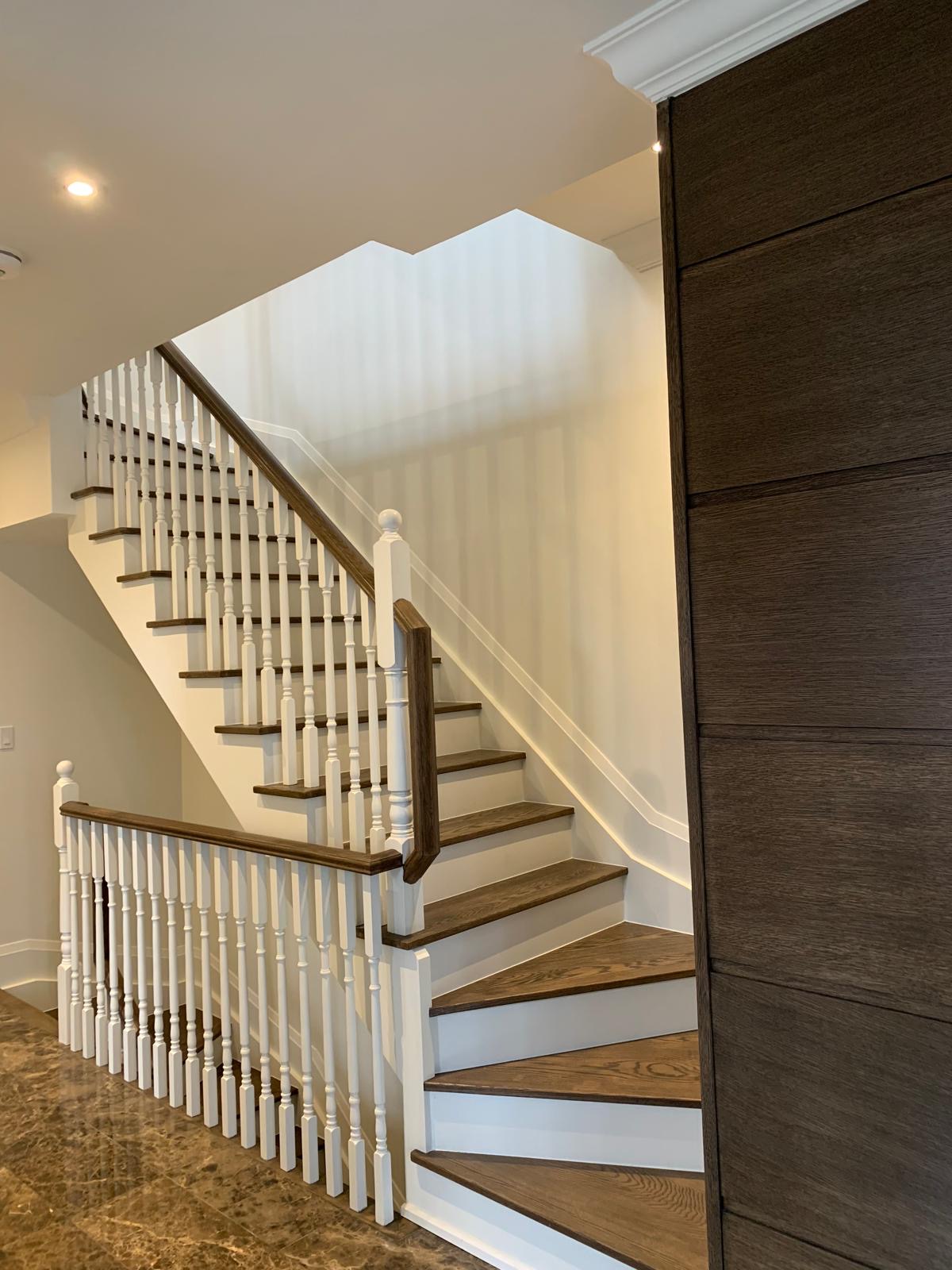 Finished staircase painting project